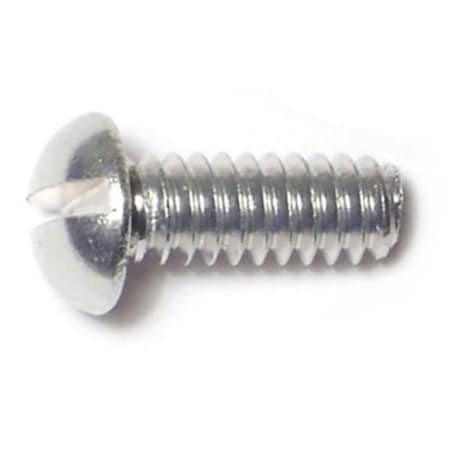 Midwest Fastener #10-24 x 1/2 in Slotted Round Machine Screw, Plain Aluminum, 34 PK 61604